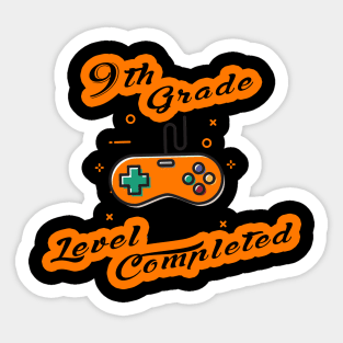 9th grade level complete-9th level completed gamer Sticker